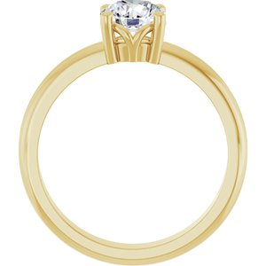 10K Yellow Gold 6 mm Round Ring Mounting – image 3