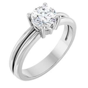 Continuum Sterling Silver 6 mm Round Ring Mounting