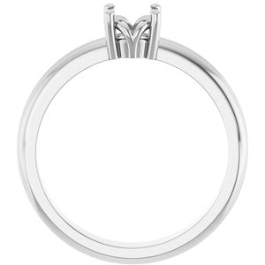 Continuum Sterling Silver 5.2 mm Round Ring Mounting – image 4