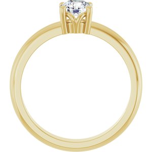10K Yellow Gold 5.2 mm Round Ring Mounting – image 3