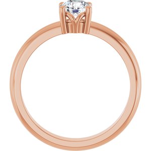 18K Rose Gold 5.2 mm Round Ring Mounting – image 3