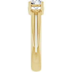 18K Yellow Gold 5.2 mm Round Ring Mounting – image 7