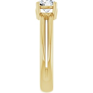 18K Yellow Gold 5.5 mm Round Ring Mounting – image 7
