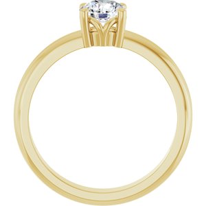 18K Yellow Gold 5.5 mm Round Ring Mounting – image 3