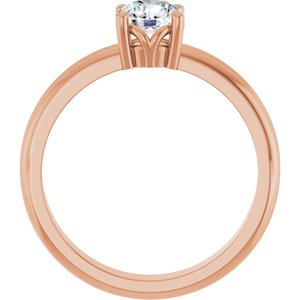 10K Rose Gold 5.5 mm Round Ring Mounting – image 3