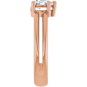 18K Rose Gold 6x4 mm Pear Ring Mounting – image 7