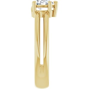 18K Yellow Gold 6x4 mm Pear Ring Mounting – image 7