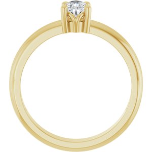 10K Yellow Gold 6x4 mm Pear Ring Mounting – image 3