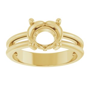 10K Yellow Gold 9x7 mm Oval Ring Mounting – image 6