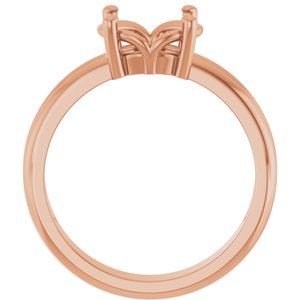 14K Rose Gold 9x7 mm Oval Ring Mounting – image 4