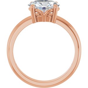10K Rose Gold 9x7 mm Oval Ring Mounting – image 3