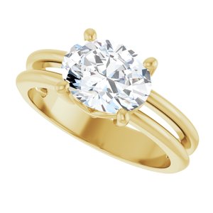 10K Yellow Gold 9x7 mm Oval Ring Mounting – image 8