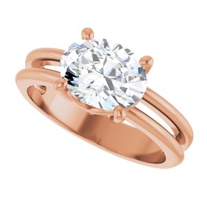 10K Rose Gold 9x7 mm Oval Ring Mounting – image 8