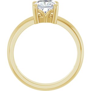 14K Yellow Gold 6.5x6.5 mm Cushion Ring Mounting – image 3