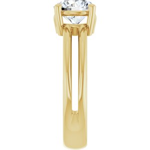 10K Yellow Gold 7 mm Round Ring Mounting – image 7