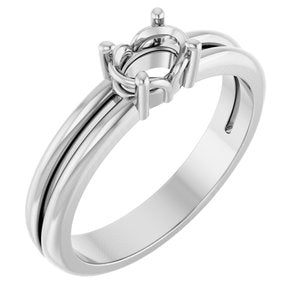 Sterling Silver 6x4 mm Oval Ring Mounting – image 2