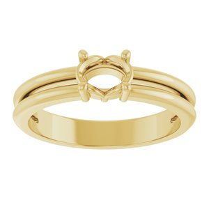 18K Yellow Gold 6x4 mm Oval Ring Mounting – image 6