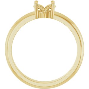 18K Yellow Gold 6x4 mm Oval Ring Mounting – image 4