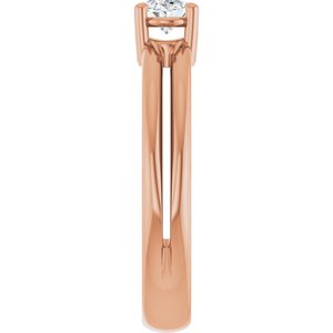 10K Rose Gold 6x4 mm Oval Ring Mounting – image 7