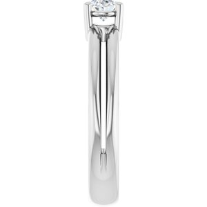 14K X1 White Gold 6x4 mm Oval Ring Mounting – image 7