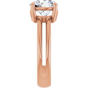 10K Rose Gold 8.2 mm Round Ring Mounting – image 7
