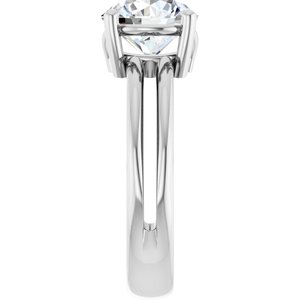 Sterling Silver 8.2 mm Round Ring Mounting – image 7