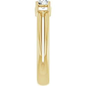 14K Yellow Gold 4.1 mm Round Ring Mounting – image 7