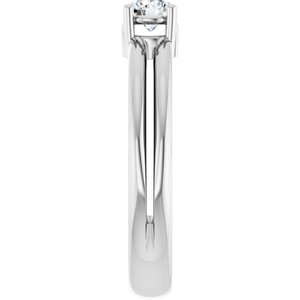 Sterling Silver 4.1 mm Round Ring Mounting – image 7
