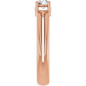 10K Rose Gold 4.1 mm Round Ring Mounting – image 7