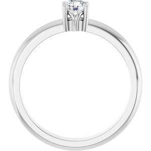 10K White Gold 4.1 mm Round Ring Mounting – image 3