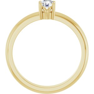 14K Yellow Gold 4.1 mm Round Ring Mounting – image 3
