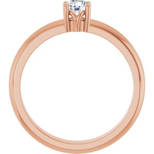 18K Rose Gold 4.1 mm Round Ring Mounting – image 3