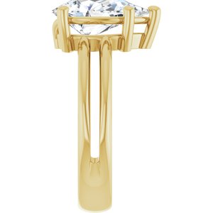 14K Yellow Gold 11.5x7 mm Pear Ring Mounting – image 7