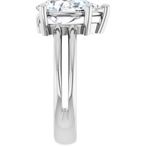 18K White Gold 11.5x7 mm Pear Ring Mounting – image 7