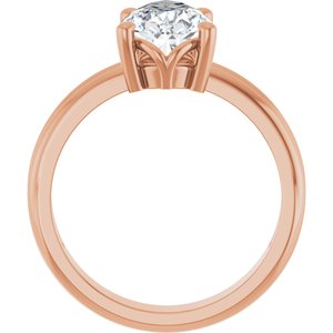 10K Rose Gold 11.5x7 mm Pear Ring Mounting – image 3