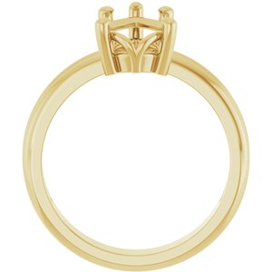 18K Yellow Gold 11.5x7 mm Pear Ring Mounting – image 4