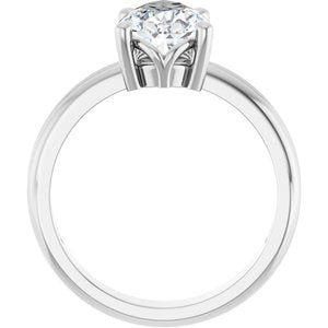 Platinum 11.5x7 mm Pear Ring Mounting – image 3