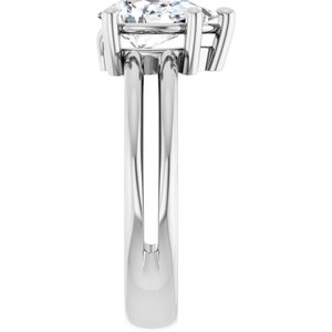 10K White Gold 9x6 mm Pear Ring Mounting – image 7