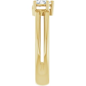 10K Yellow Gold 5x3 mm Pear Ring Mounting – image 7