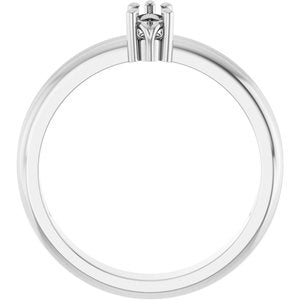 14K X1 White Gold 5x3 mm Pear Ring Mounting – image 4