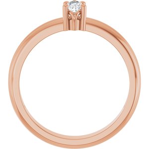 14K Rose Gold 5x3 mm Pear Ring Mounting – image 3