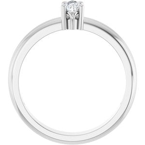 10K White Gold 5x3 mm Pear Ring Mounting – image 3