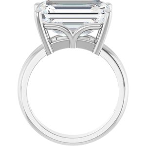 Platinum 14x10 mm Emerald Ring Mounting – image 3