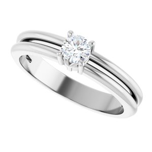 Continuum Sterling Silver 3.8 mm Round Ring Mounting – image 8