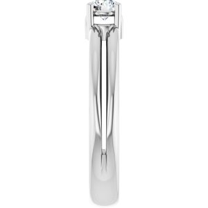 10K White Gold 3.8 mm Round Ring Mounting – image 7