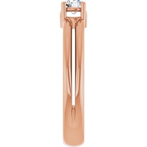 10K Rose Gold 3.8 mm Round Ring Mounting – image 7