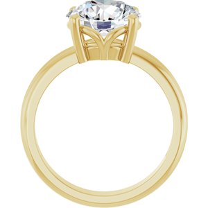 18K Yellow Gold 9.4 mm Round Ring Mounting – image 3