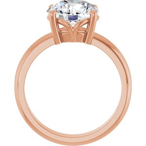 10K Rose Gold 9.4 mm Round Ring Mounting – image 3