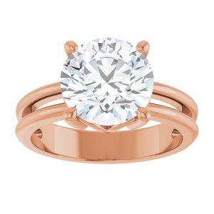 14K Rose Gold 9.4 mm Round Ring Mounting – image 5