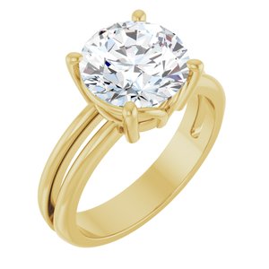 18K Yellow Gold 9.4 mm Round Ring Mounting